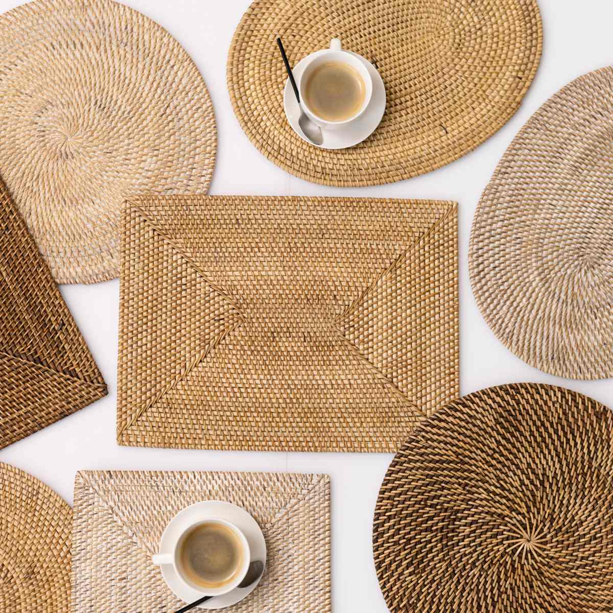 TISECO ティセコ RATTAN Placemat Rectangle ラタン プレイスマット