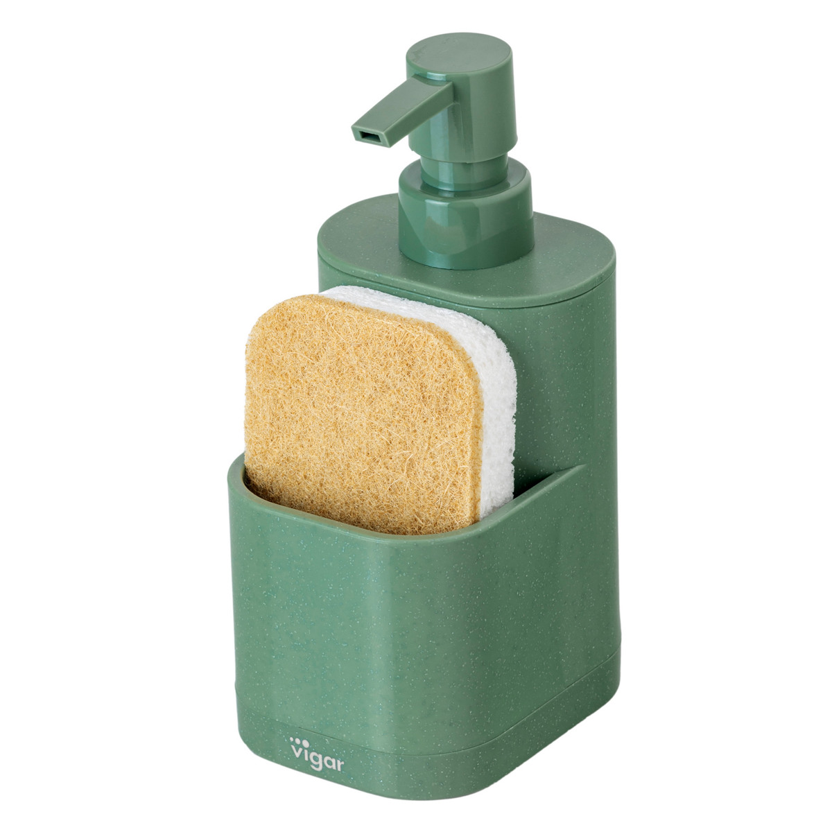 Vigar ヴィガール レンゴ 2ピース シンクキャディセット RENGO 2 Piece Sink Caddy Set （ スポンジホルダー スポンジ置き ディスペンサー付き スポンジ ） | Vigar | 02
