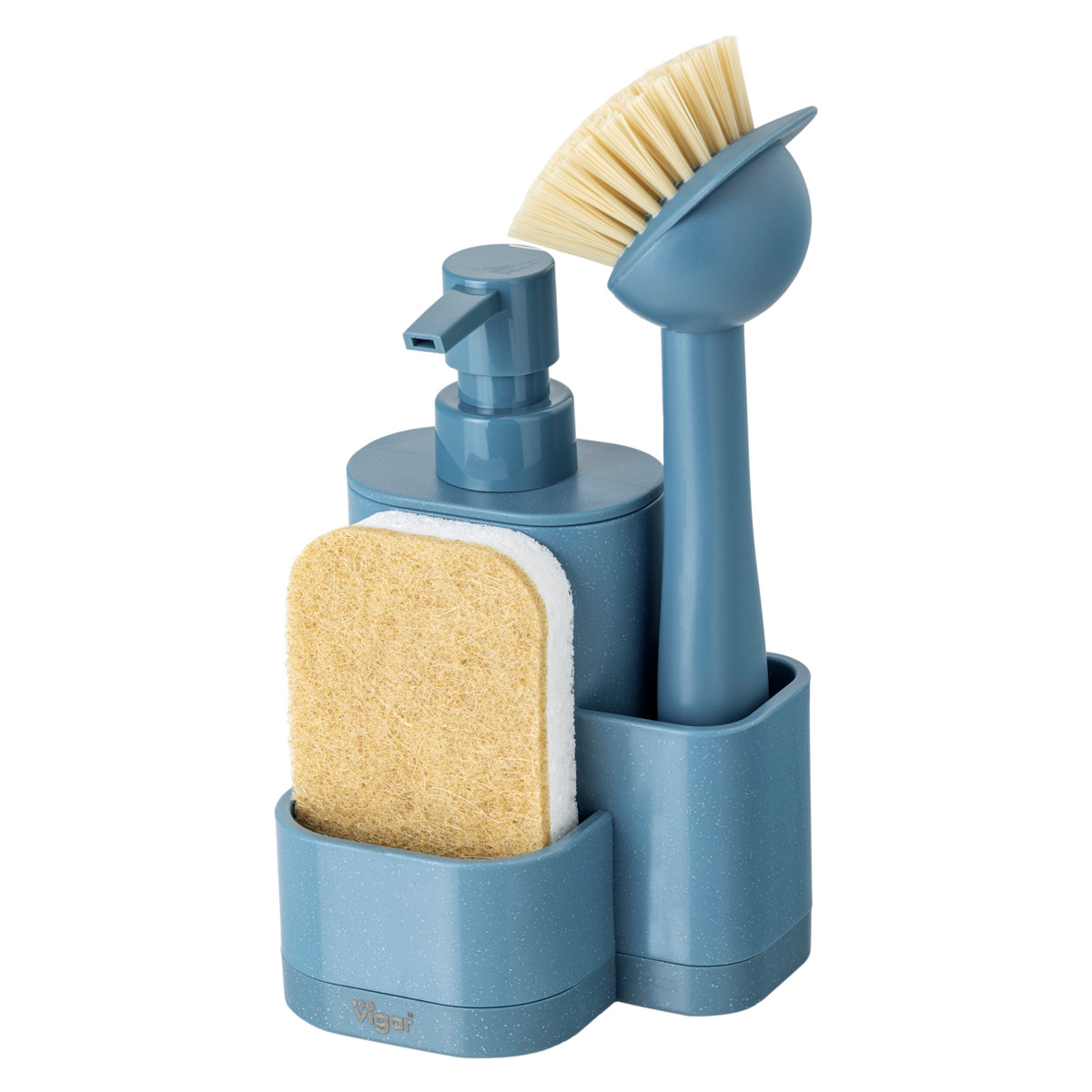 Vigar ヴィガール レンゴ 3ピース シンクキャディセット3 RENGO 3 Piece Sink Caddy Set （ スポンジホルダー スポンジ置き ディスペンサー付き スポンジ ） | Vigar | 03
