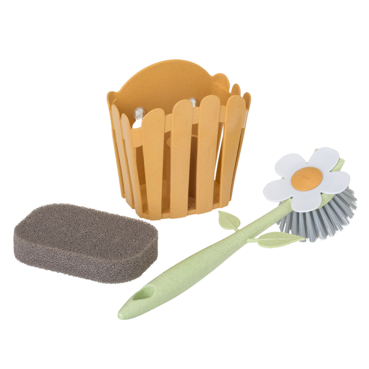 Vigar ヴィガール フローガニック 3ピース シンクキャディセット FLORGANIC 3 Piece Sink Caddy Set （ スポンジホルダー スポンジ置き スポンジ入れ ） | Vigar | 12