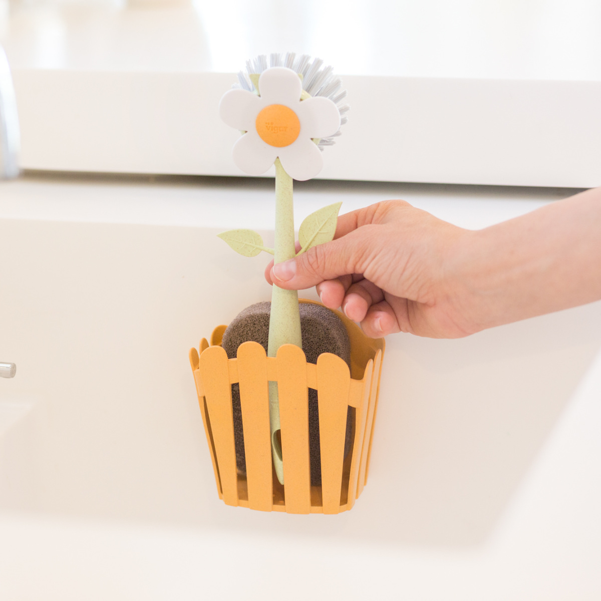 Vigar ヴィガール フローガニック 3ピース シンクキャディセット FLORGANIC 3 Piece Sink Caddy Set （ スポンジホルダー スポンジ置き スポンジ入れ ） | Vigar | 06