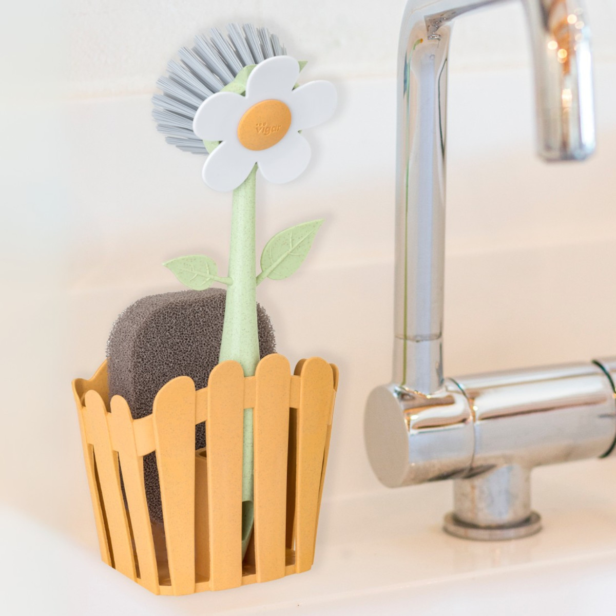 Vigar ヴィガール フローガニック 3ピース シンクキャディセット FLORGANIC 3 Piece Sink Caddy Set （ スポンジホルダー スポンジ置き スポンジ入れ ） | Vigar | 07
