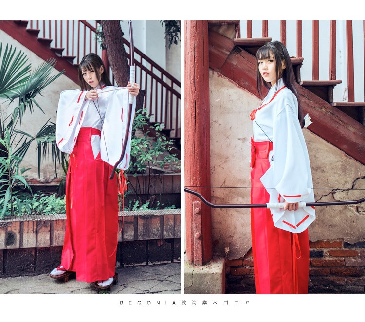 楽しい Circle Chocolate 和装 コスプレ 巫女服 コスチューム レディース 巫女 衣装 巫女装束 巫女さん コスプレ衣装 和服 白衣 白紐 赤袴 赤太帯 ホワイト レッド フリーサイズの通販 価格比較のビカム