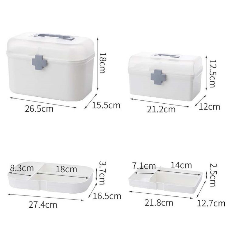 即日出荷 救急箱 ホワイト 薬箱 薬 収納 薬ケース 救急ボックス 薬入れ 医療ボックス トレイ付き 収納ケース 医薬品 くすり ピンセット 救急 衛 代引不可 Www Iacymperu Org