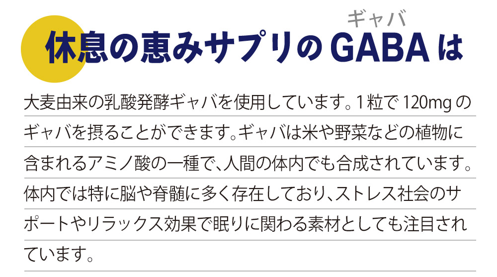 休息の恵みgabaギャバは