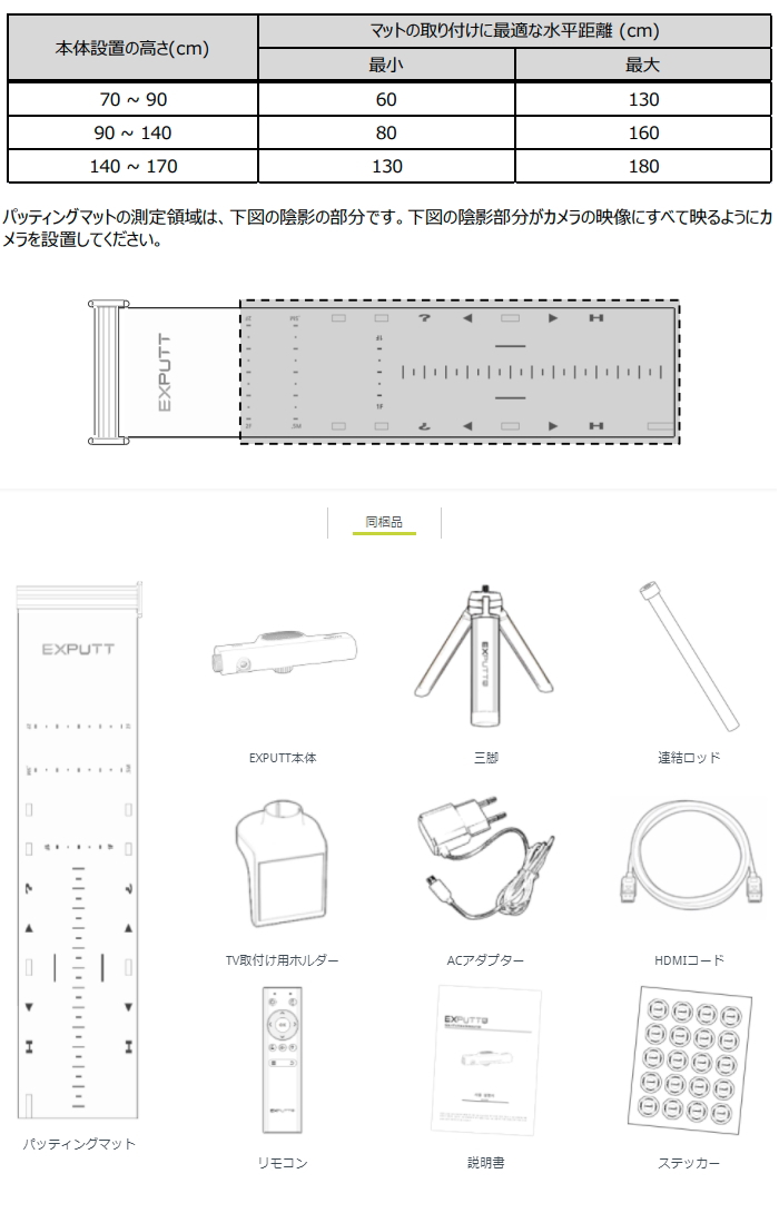 正規販売店 パターゴルフシミュレーター EXPUTT RG 屋内シュミレーション 自宅でパター練習 テレビに接続 室内 EX500D  イーエックスパット リアルグリー : gp32-skytrak05 : DIY 建材市場 STYLE-JAPAN-GROUP - 通販 -  Yahoo!ショッピング