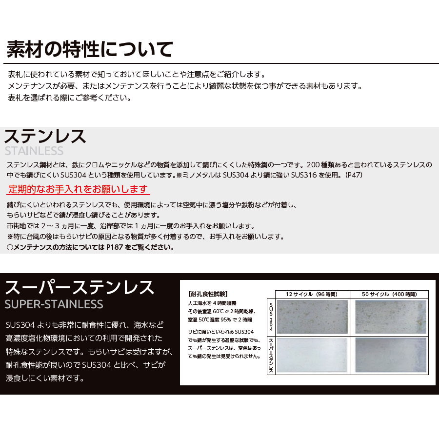 ウォールアート 表札 美濃クラフト 埋込ボックスサイン 左向き
