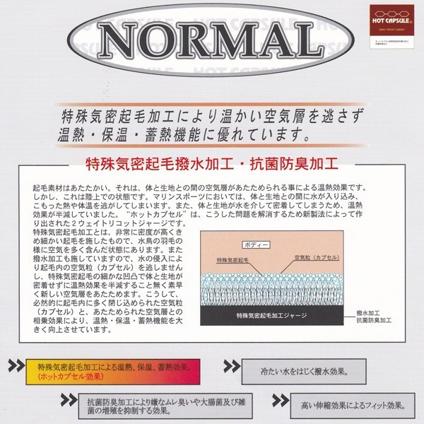 HOT CAPSUEL/ホットカプセル 防寒用インナーウェア