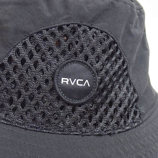 値下げしました！RVCA/ルーカ RVCA SURF BUCKET HATS BLACK サイドメッシュ サーフハット HAT/ハット 帽子 日よけ  [返品、交換及びキャンセル不可]