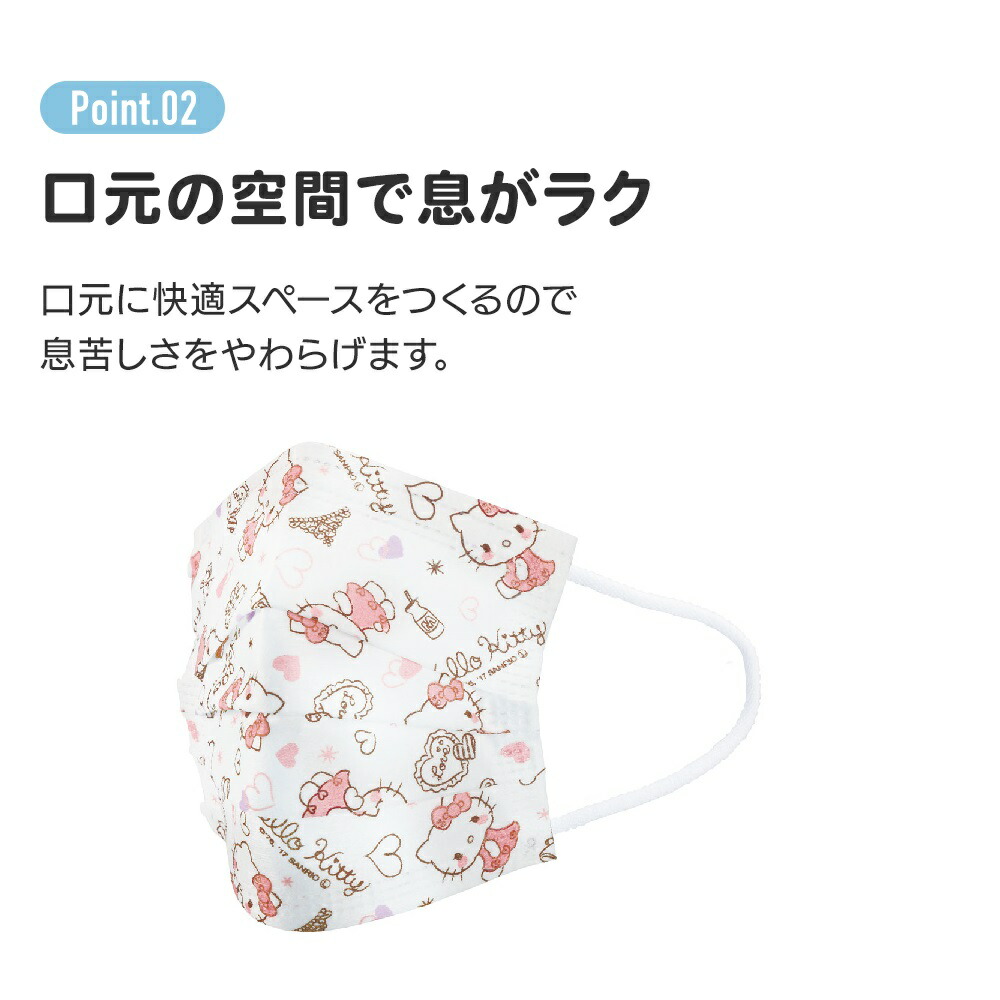 スケーター 99% カット マスク 子供 用 不織布 キャラクター プリーツ