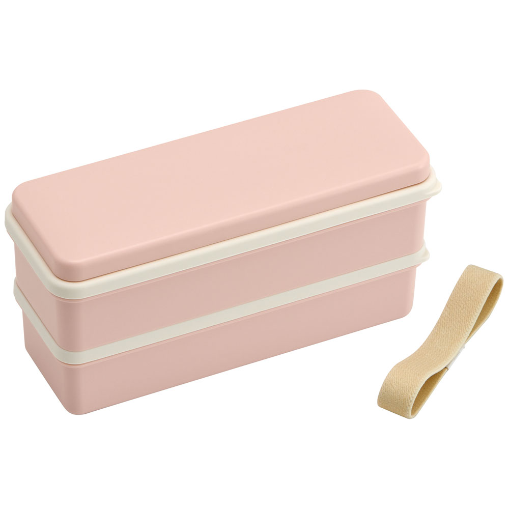 Sadi Slim 2箱セット スケーター お弁当箱 2段 コンパクト スリム 630ml ピンク 箸 付き