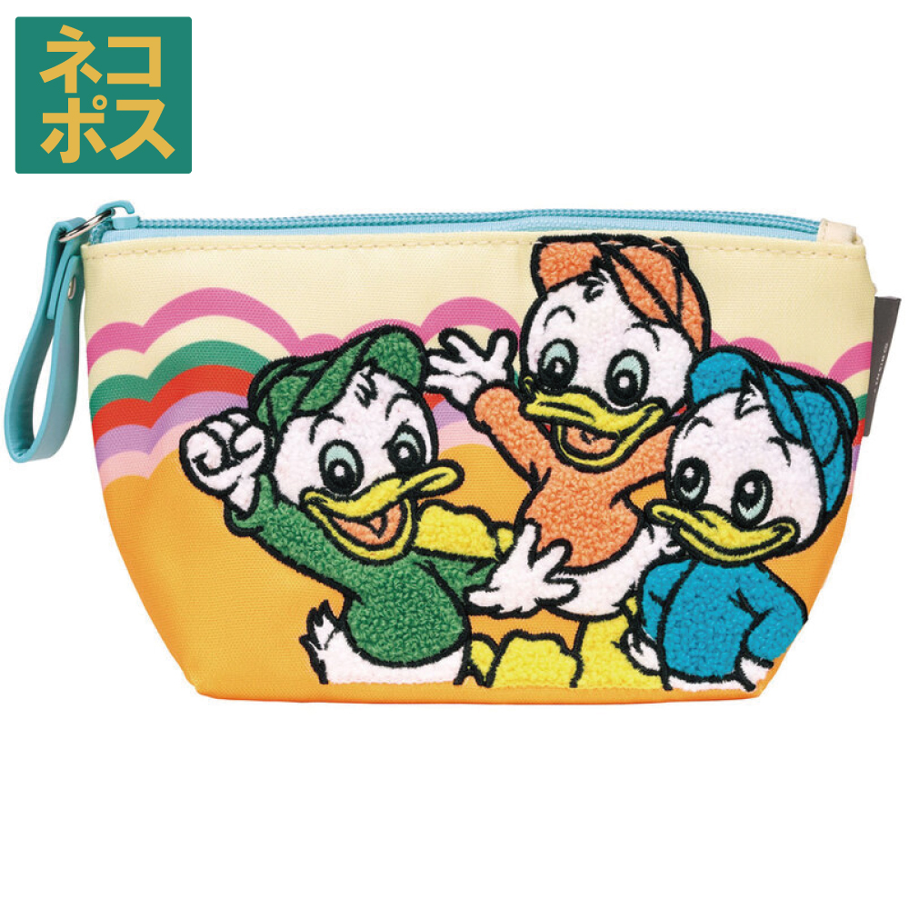 Yahoo! Yahoo!ショッピング(ヤフー ショッピング)フラット ポーチ お出かけ 小物入れ キャラクター マチあり ZFP1 スケーター ディズニー disney Disney レトロ ヒューイ デューイ ルーイ 男の子 女の子