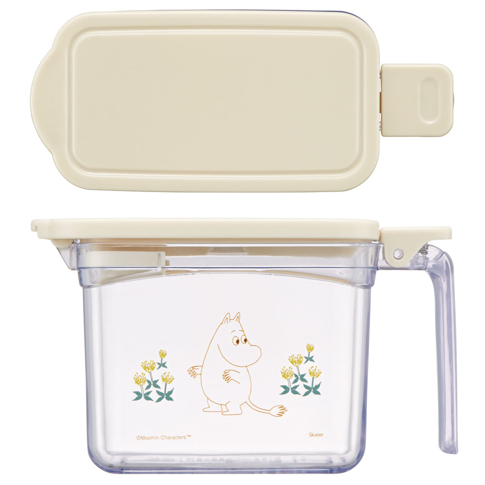 MOOMIN 調味料 ポット 380ml ワンプッシュで開く 入れ 容器 砂糖