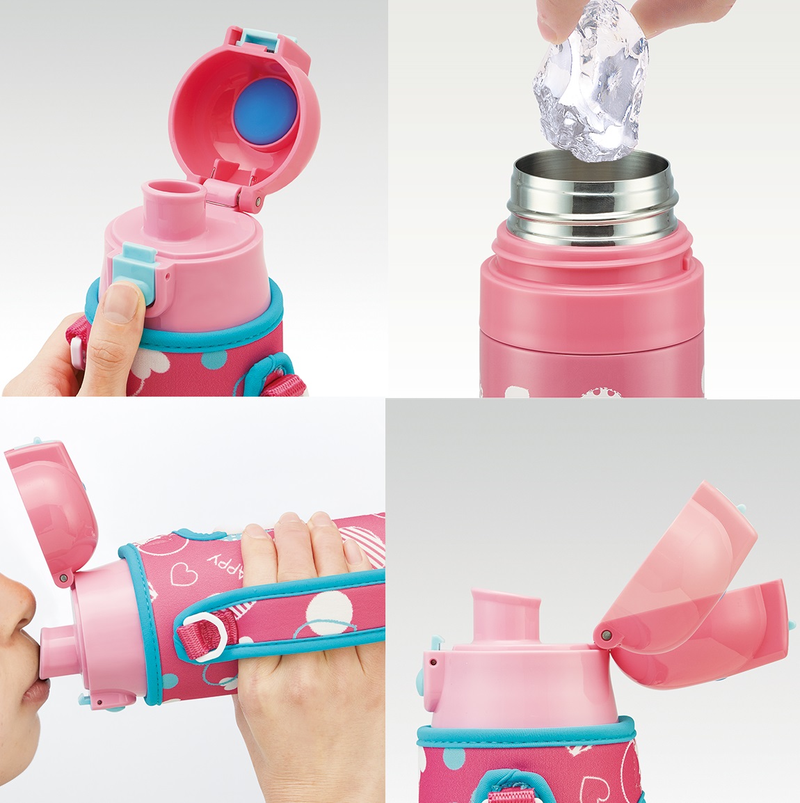 スケーター 水筒 キッズ 直飲み ワンタッチ ステンレス 水筒カバー