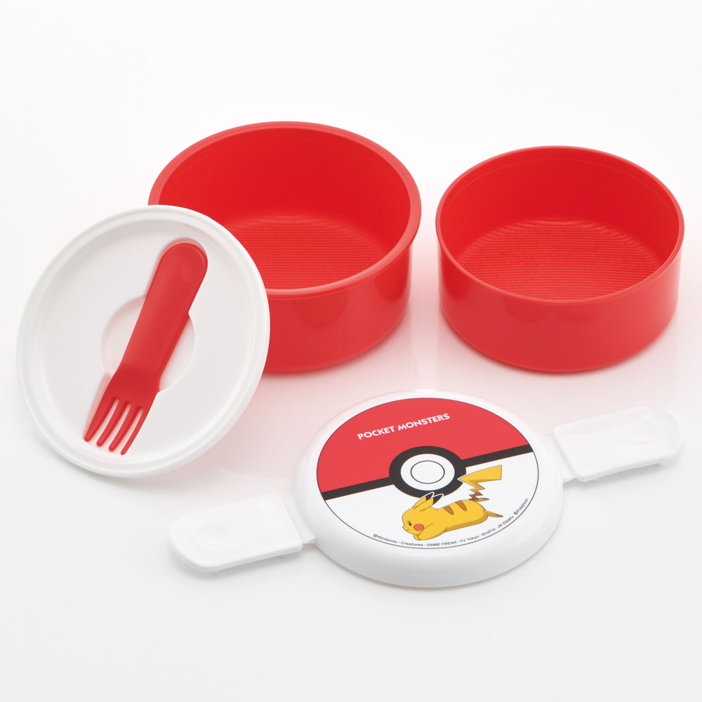 Pokemon お弁当箱 二段 500ml レンジ対応丸型 かわいい