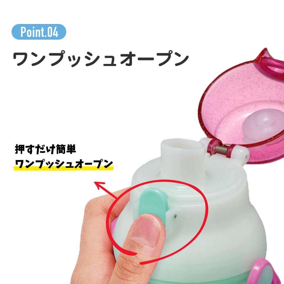 ハローキティ 水筒 直飲み プラスチック 大容量 480ml 食洗機対応