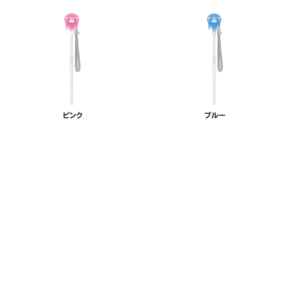 プッシュ式ストローホッパーキャップ 携帯用ストラップ付き ケース付き ワンプッシュ 持ち運び ピンク ブルー 青 PSHC5 スケーター｜skater-koshiki｜02