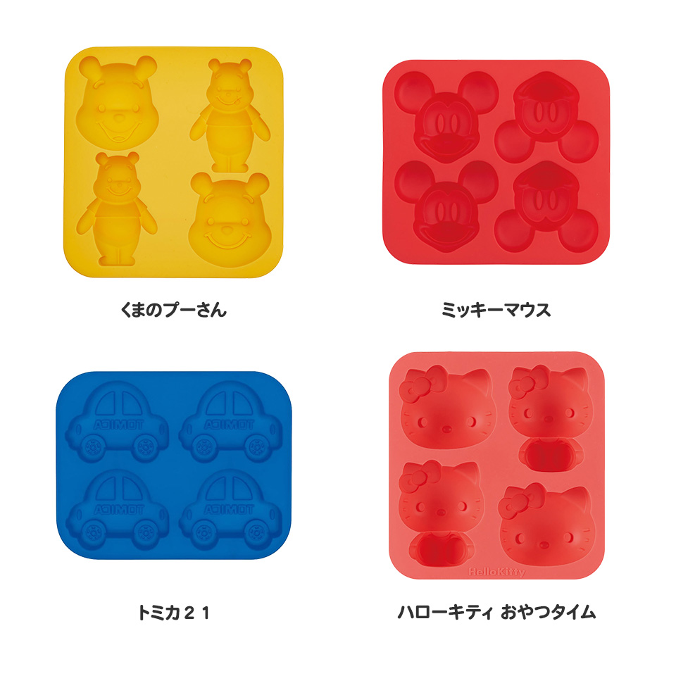 スケーター サンリオ ディズニー シリコーン製 立体 ケーキ型 4個用 お菓子作り キャラクター SLM4 | ハローキティ | 01