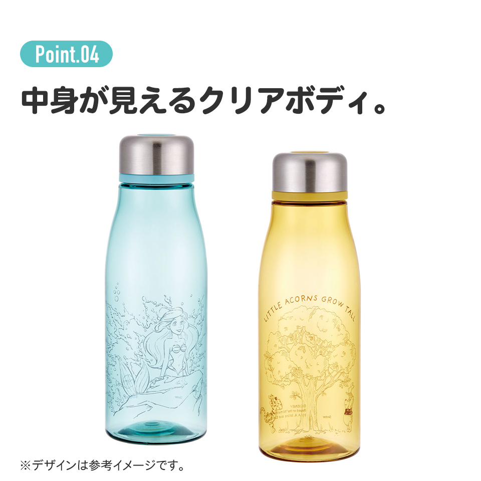 水筒 ミニ サイズ プラスチック 500ml 大人 直飲み ウォーターボトル 軽量 スケーター PTY5 かわいい 透明 ぐでたま サンリオ 女性 レディース 女子 女の子｜skater-koshiki｜07