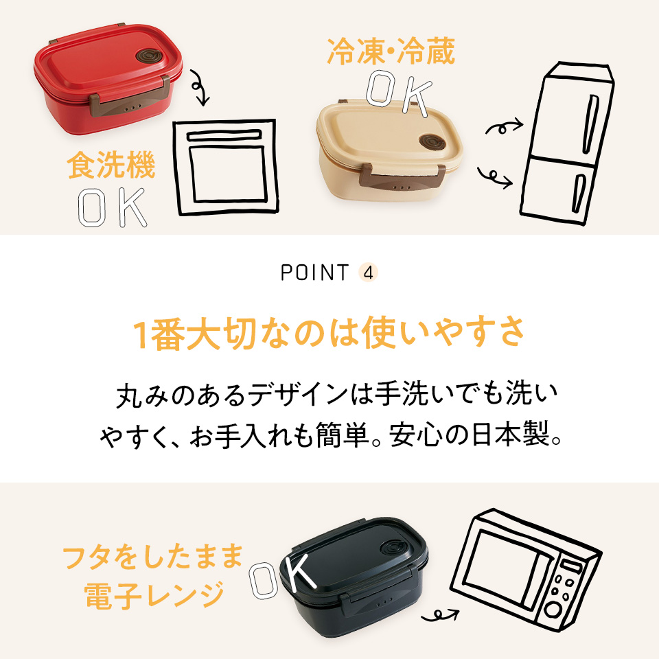 お弁当箱 一段 レンジ対応 食洗機対応 ランチボックス 550ml 小学生 子供 弁当箱 skater スケーター XPM4 スヌーピー SNOOPY ピーナッツ 水彩 女性 レディース｜skater-koshiki｜10