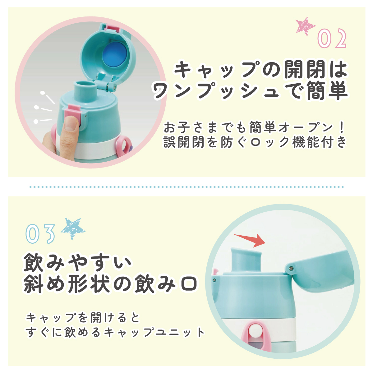 ハローキティ スケーター 水筒 キッズ 直飲み 470ml ステンレスボトル