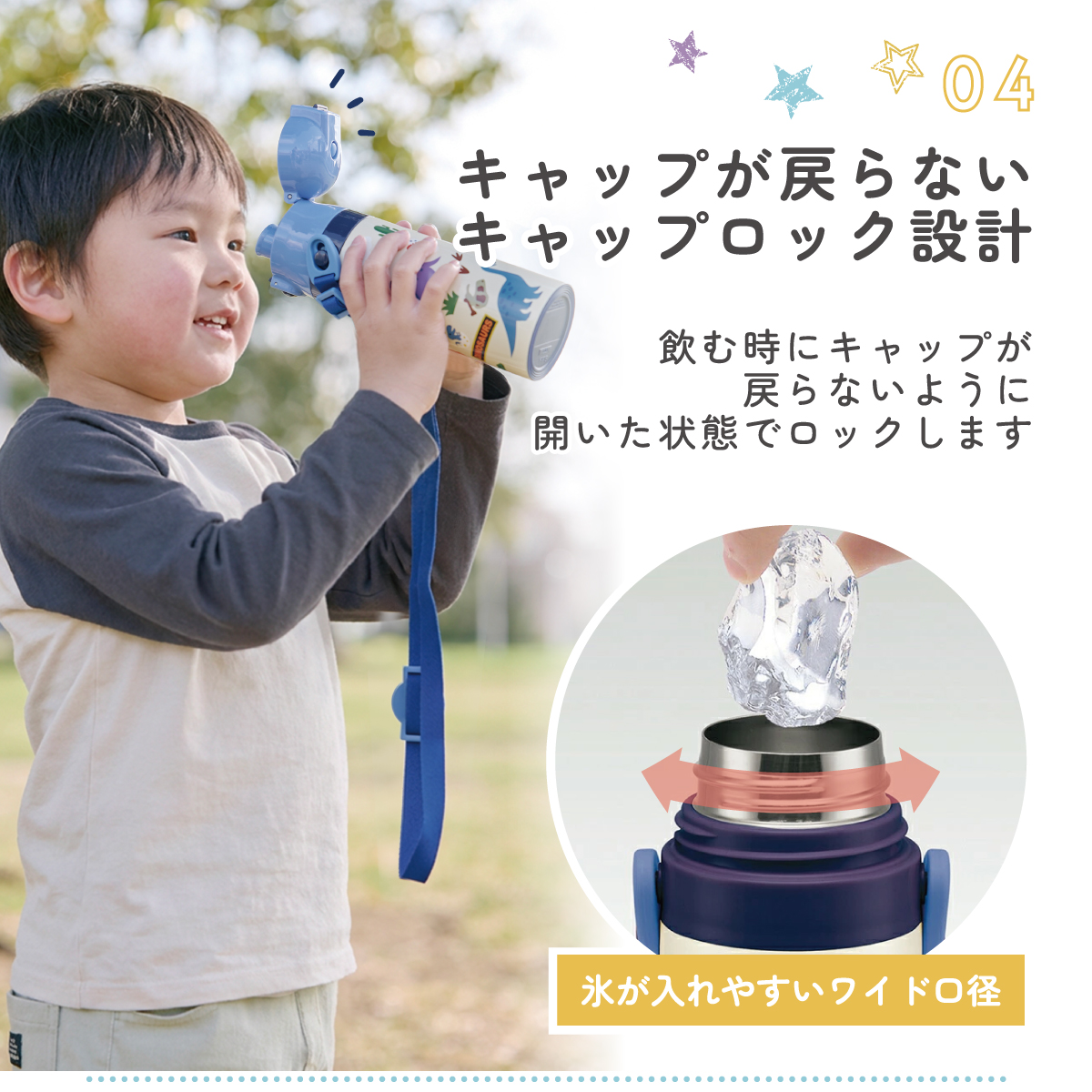 スケーター 水筒 キッズ 直飲み 470ml ステンレスボトル ステンボトル