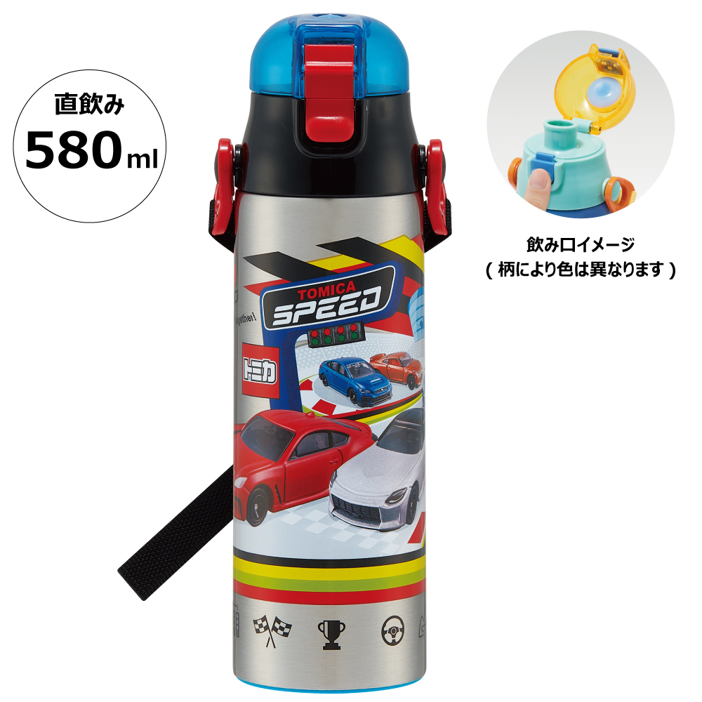 水筒 キッズ 直飲み ワンタッチ ステンレス 保冷 約 580ml ワンプッシュ オープン スケーター SDC6N トミカ tomica 車 くるま  男の子 男子 男児 : 615719 : スケーター Yahoo!ショッピング店 - 通販 - Yahoo!ショッピング