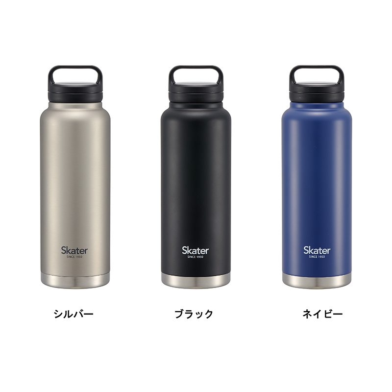 水筒 女子 男性 おしゃれ 1.2? ステンレスボトル マグ  直のみ 1200ml ワンプッシュ 保冷 保温 スクリュー キャンプ スポーツ スケーター STSC12 大容量 | スケーター | 01