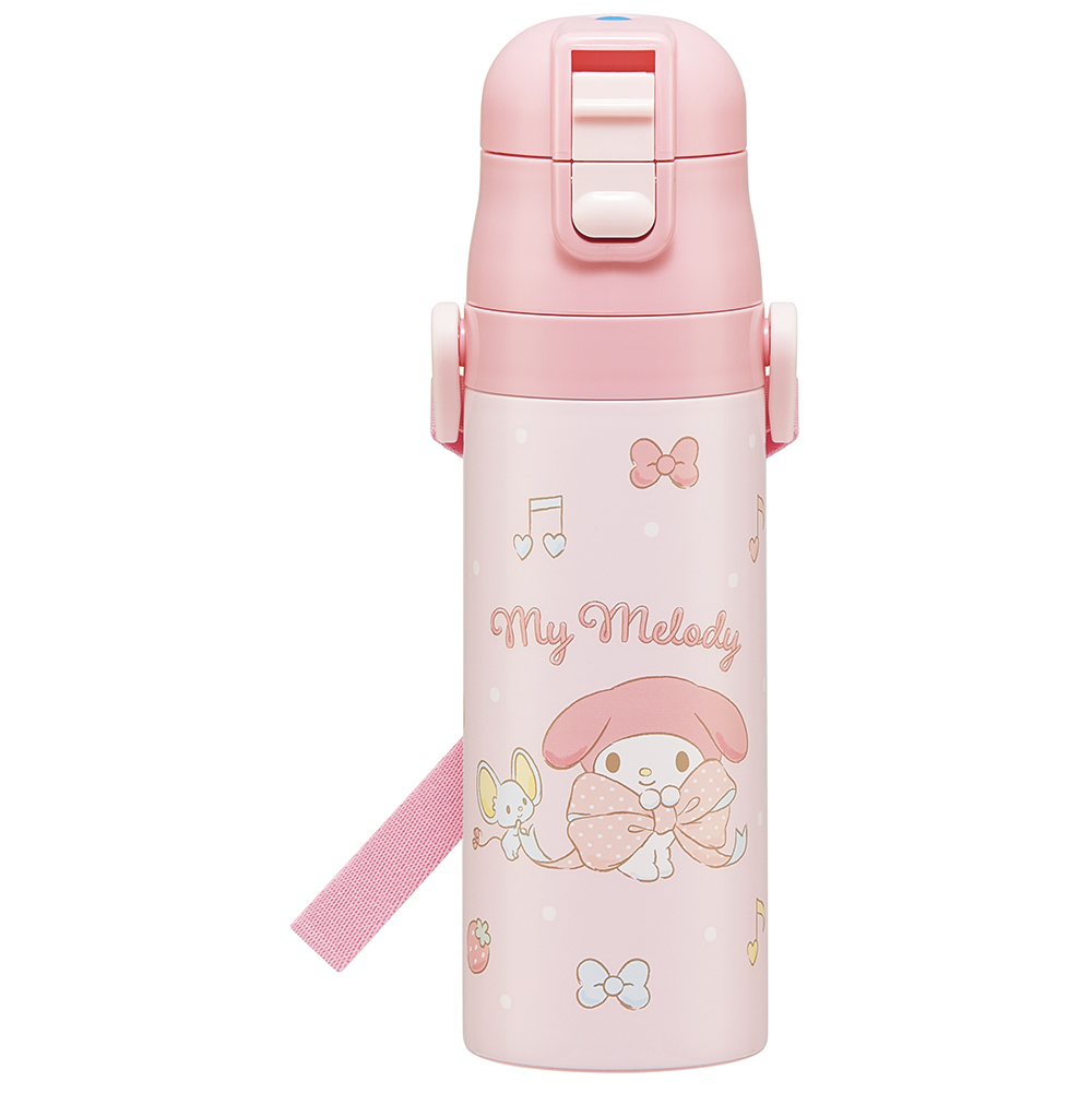 3954⭐️ボリューム筒形SD⭐️かすり⭐️ベイン⭐️ピコ⭐️超コンパクト⭐️曽田園芸⭐️ sanrio（サンリオ） スケーター 水筒 子供 470ml 直飲み ダイレクト