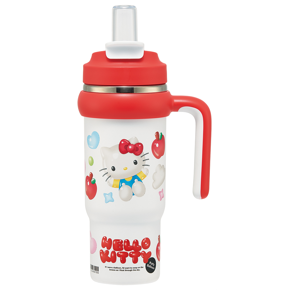 スケーター ハンドル付 タンブラー 830ml ストロー ステンレス ボトル