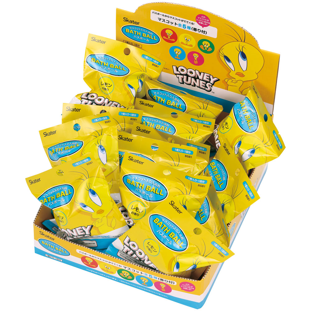 マスコット入り バスボール BOXセット 20個入り こども 入浴料 お風呂 キャラクター SET1051 スケーター BSB1 TWEETY トゥイーティー トゥイーティ