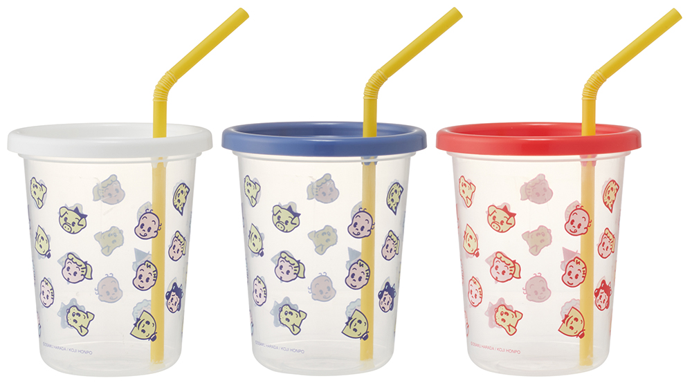 スケーター ストロー付きタンブラー 3個セット プラスチック 蓋
