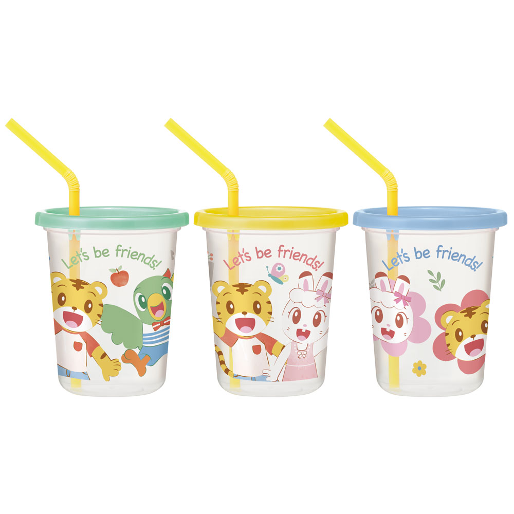 スケーター ストロー付きタンブラー 3個セット プラスチック 蓋