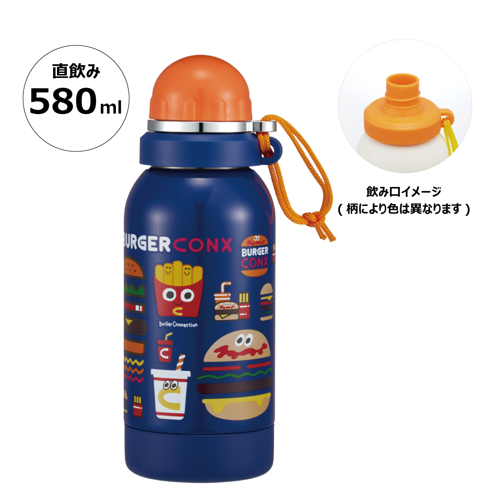 スケーター 常温用 水筒 直飲み 580ml 1層 ステンレス ボトル