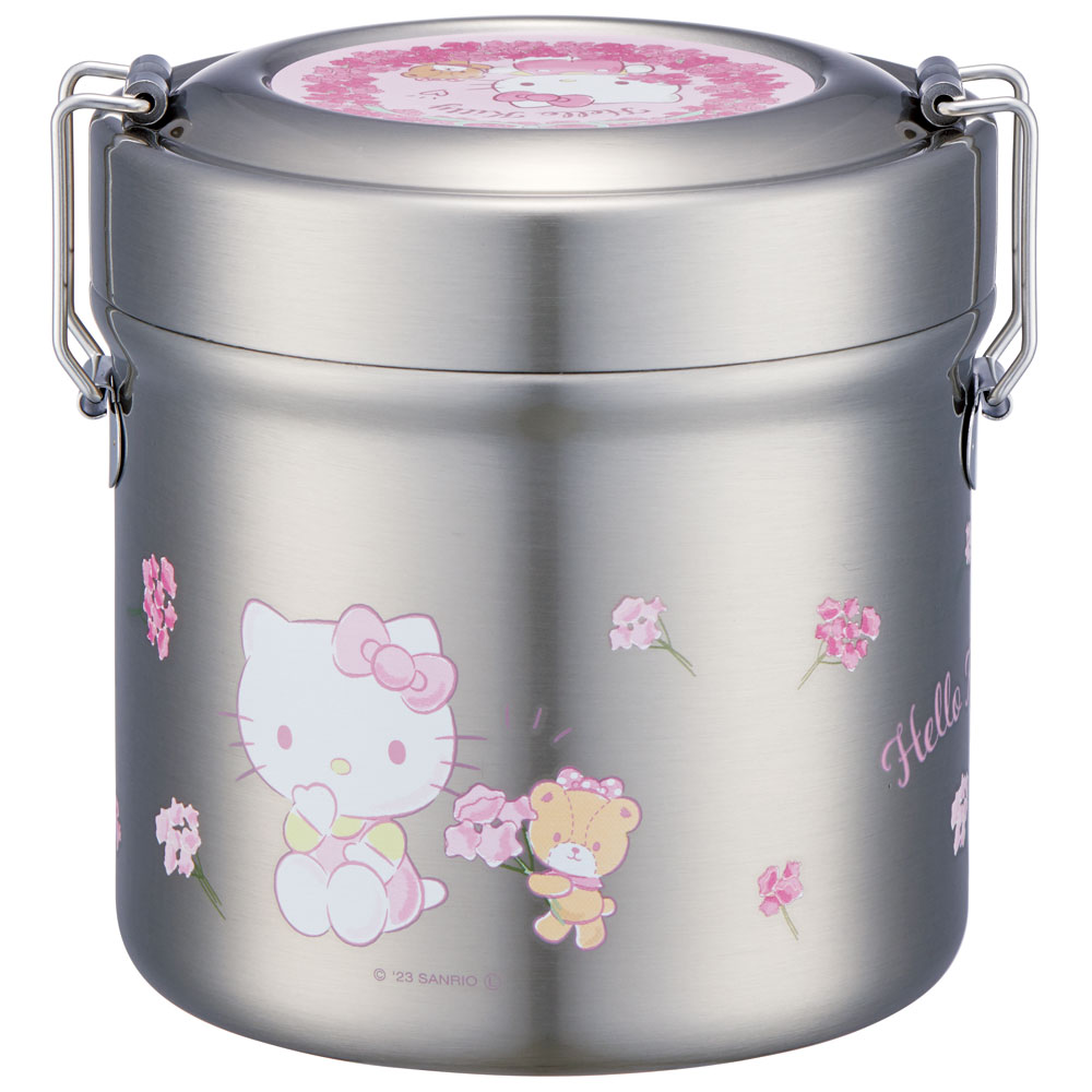 ハローキティ 抗菌 真空 保温 弁当箱 総 容量 600ml 保温弁当箱 保温