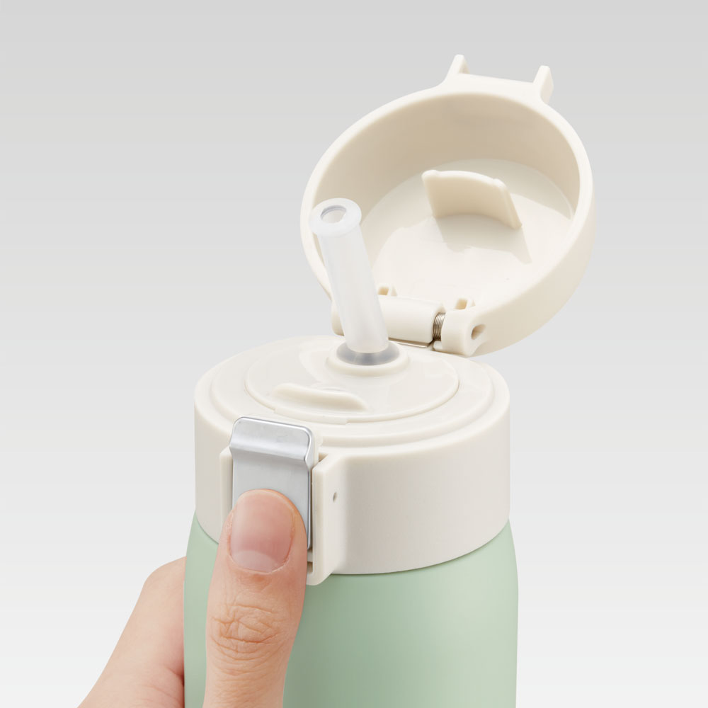 スケーター 水筒 ワンタッチ ストロー ボトル 480ml ステンレス