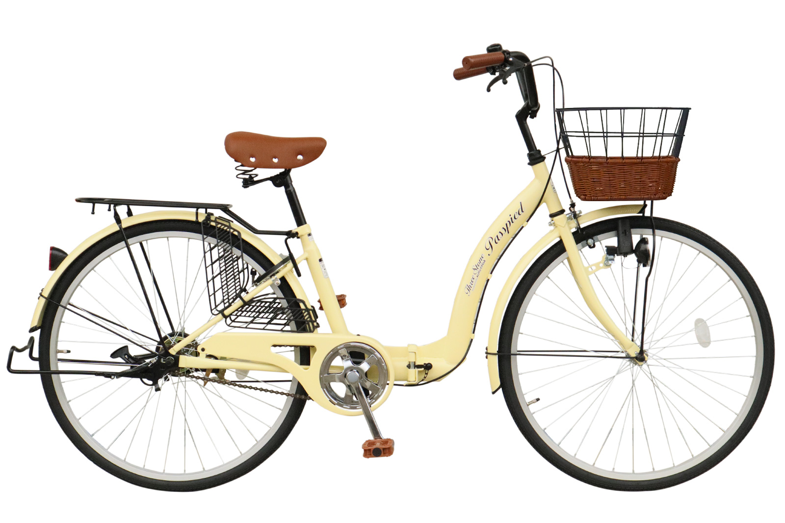 【新商品・空気入れ付き】AIJYU CYCLE シティサイクル 折りたたみ自転車 26インチ 折り畳み 自転車 荷台付き 鍵付き 両立スタンド  ママチャリ [TS26]