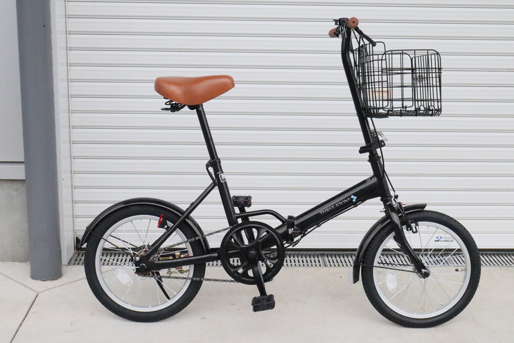 AIJYU CYCLE 折りたたみ自転車 16インチ 軽量 コンパクト シングルギア 着脱式前カゴ LEDライト ロック錠 通販 [EB-16]