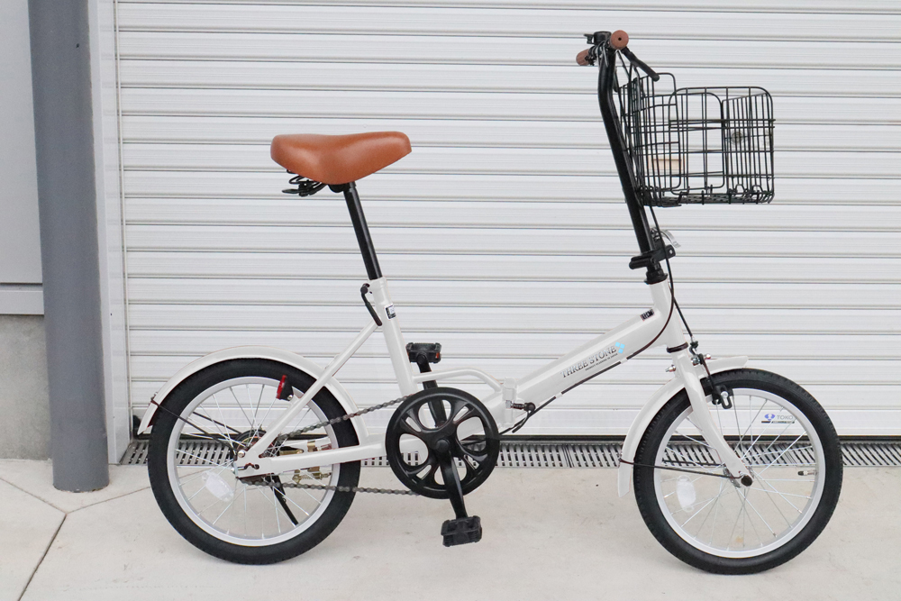 AIJYU CYCLE 折りたたみ自転車 16インチ 軽量 コンパクト シングルギア 着脱式前カゴ LEDライト ロック錠 通販 [EB-16]｜skcorp-store｜03