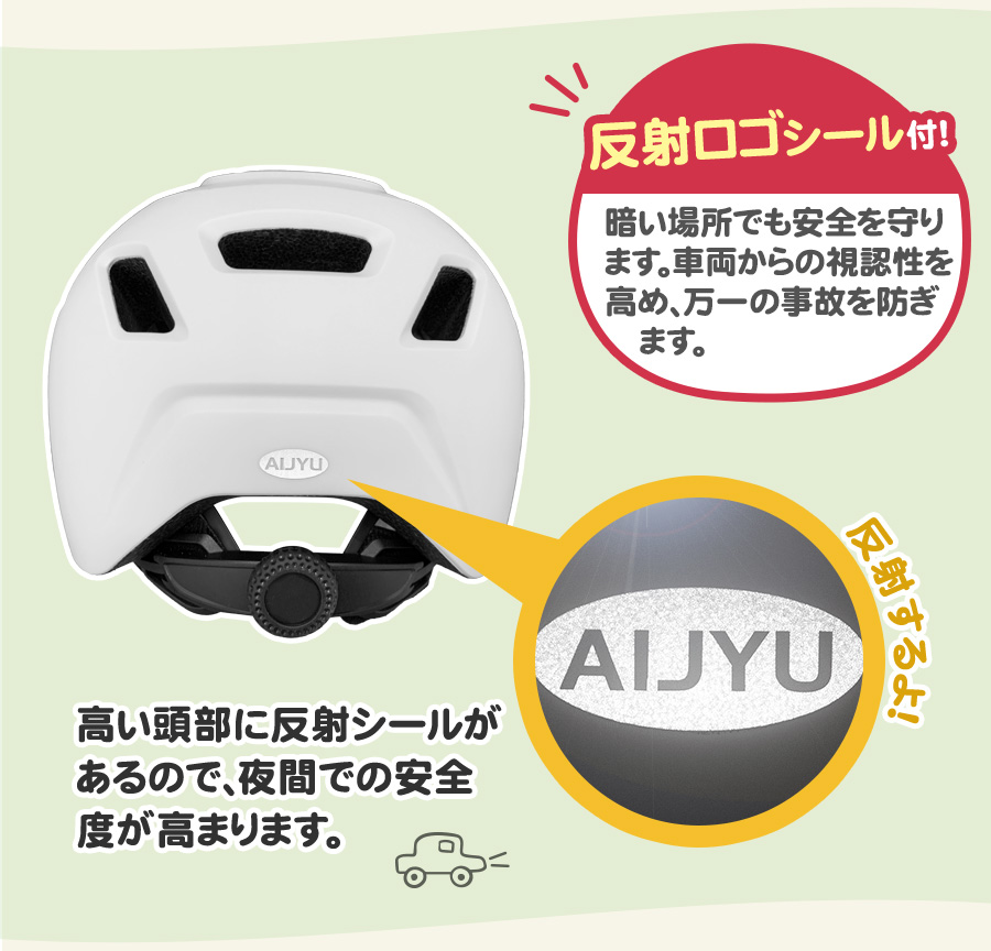アイジュサイクル ヘルメット 自転車 子供用 sg マーク 軽量 高通気性