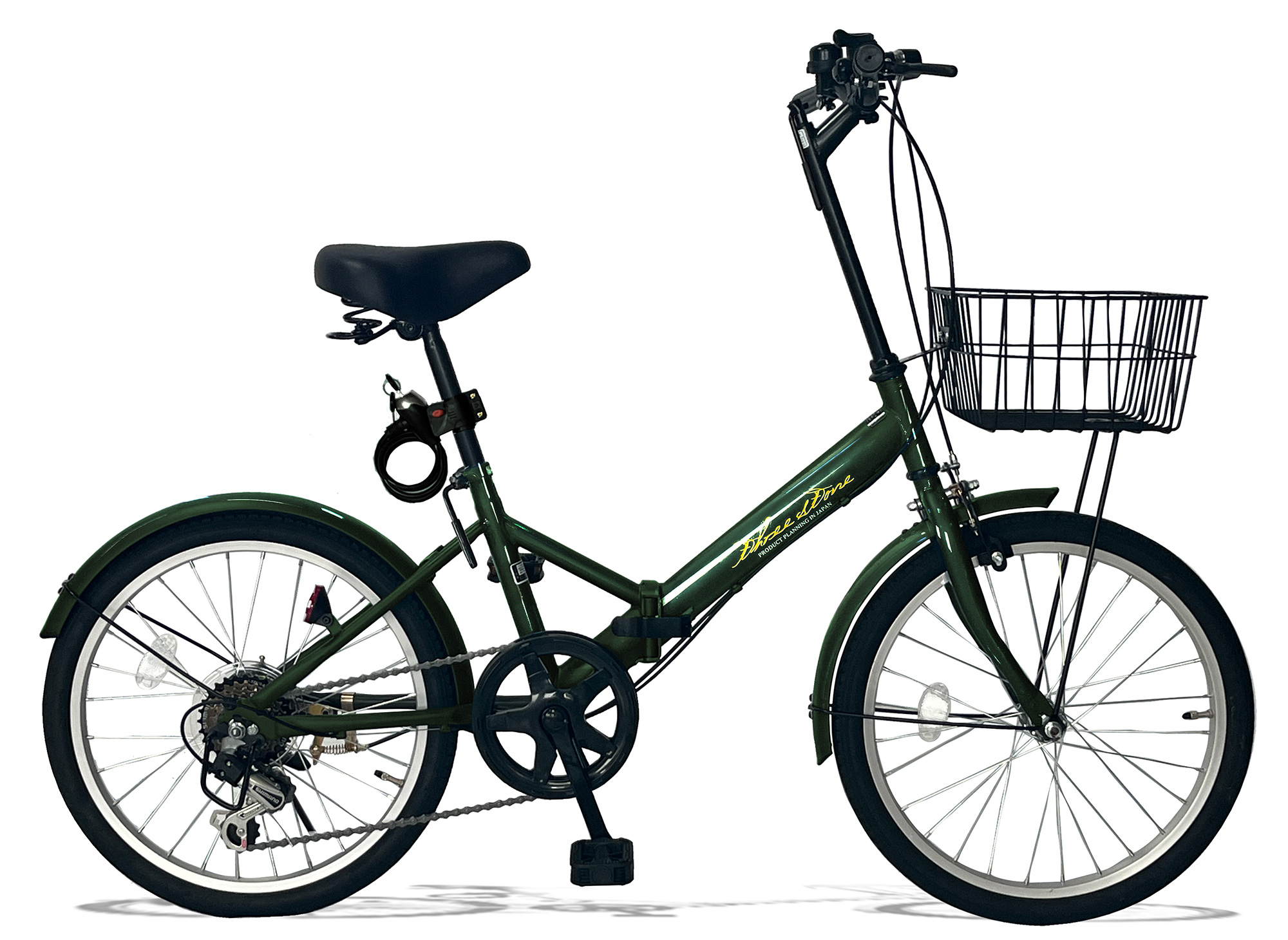【2024年リニューアルモデル】 AIJYU CYCLE 折りたたみ自転車 20インチ 6段ギア 前カゴ LEDライト ロック錠 [AJ-0202]