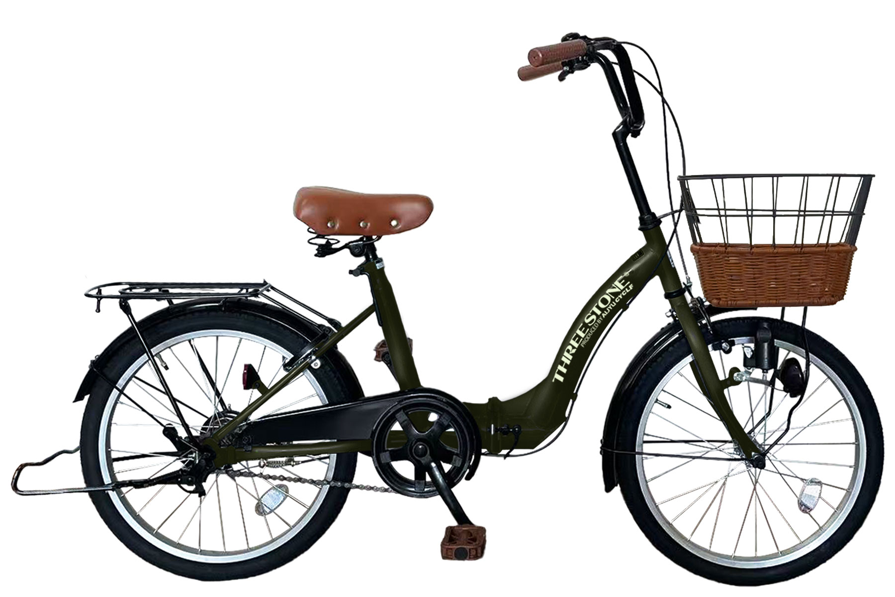 リサイクルショップどりーむ天保山店　No249　自転車　シティサイクル　20インチ　カーキ―　エコチャリNo21511U リサイクルショップどりーむ天保山店No.977自転車♪大人気の27インチ