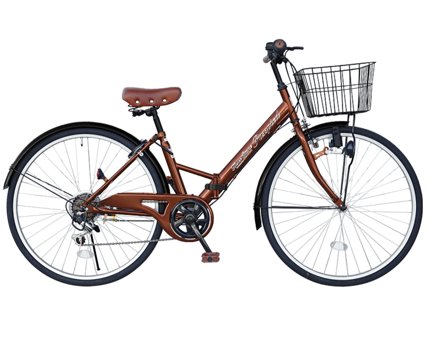 (chariyoshy 出品)26インチ　自転車　ブラウン アイジュサイクル AIJYUCYCLE シティサイクル 自転車 折りたたみ自転車