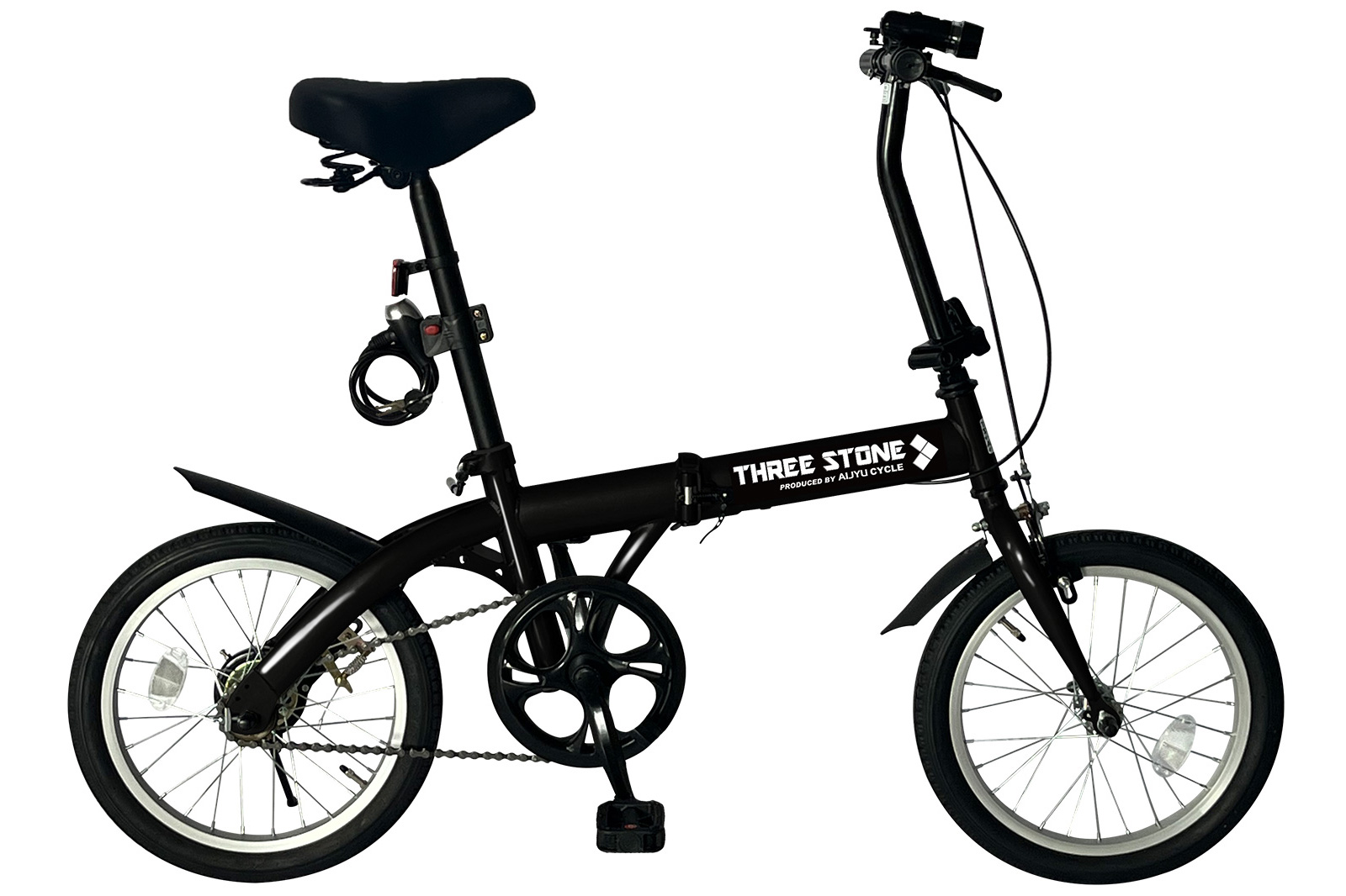 【新商品・空気入れ付き】 AIJYU CYCLE 折りたたみ自転車 16インチ 軽量 コンパクト LEDライト ロック錠 プレゼント 通販 [TS16]｜skcorp-store｜02