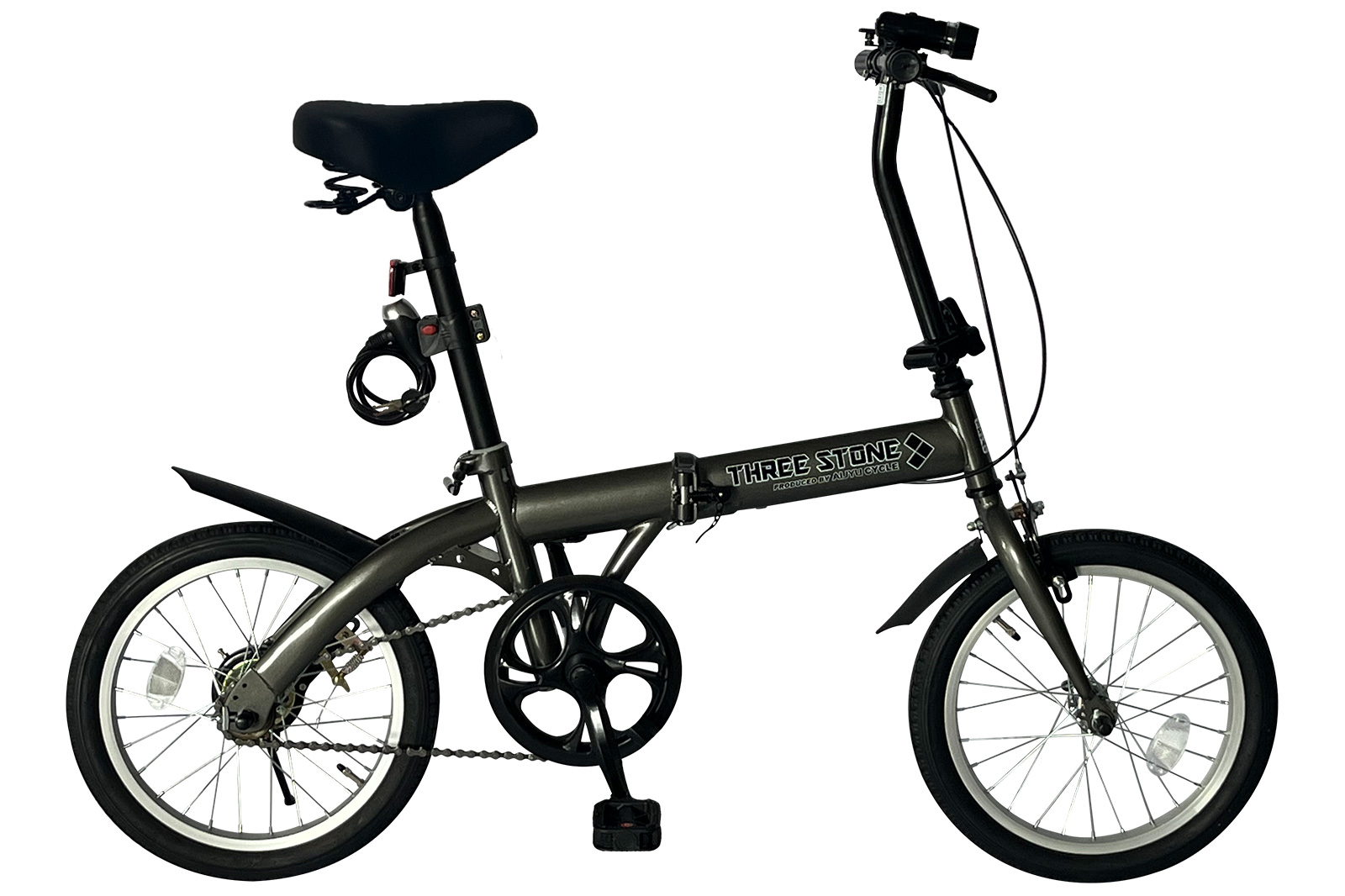 【新商品・空気入れ付き】 AIJYU CYCLE 折りたたみ自転車 16インチ 軽量 コンパクト LEDライト ロック錠 プレゼント 通販 [TS16]｜skcorp-store｜05