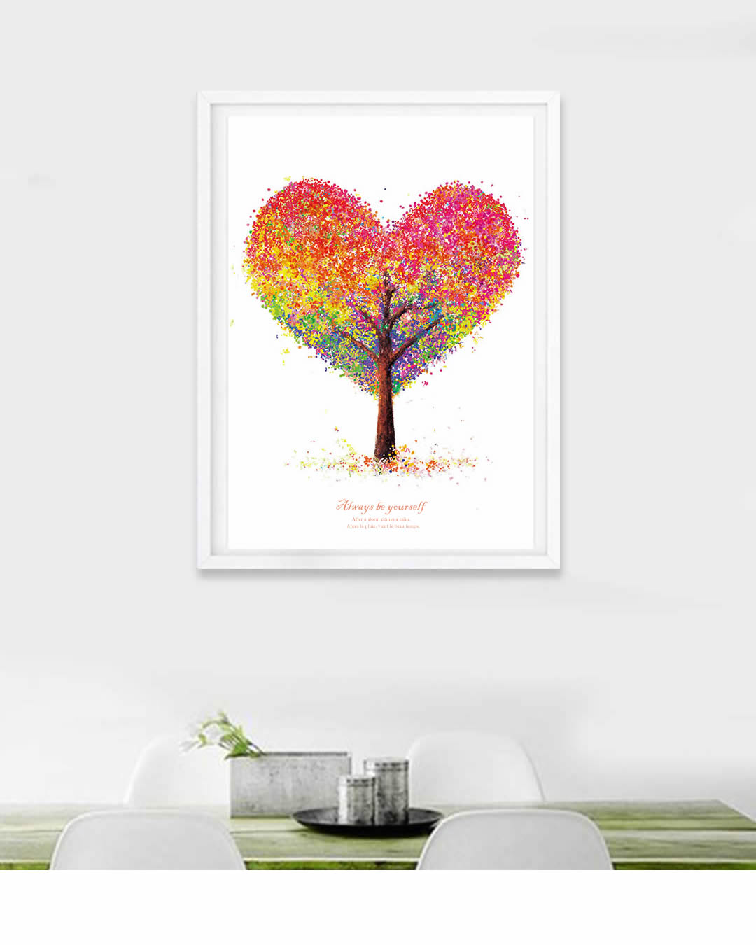 アートポスター アートパネル 北欧 ハートツリー A2 A3 A4 : スケッチ