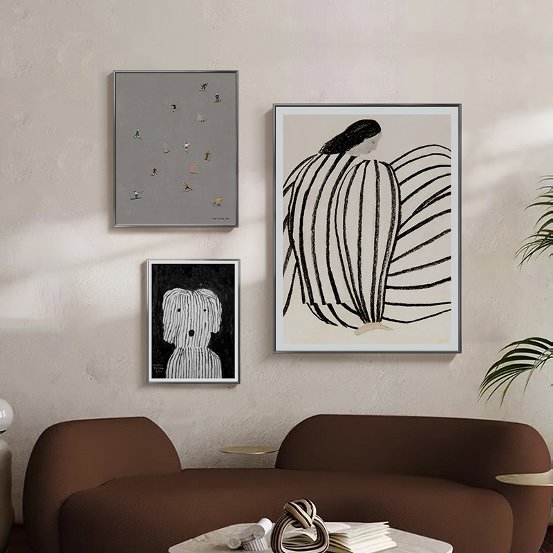 おしゃれ 額付 アートポスター絵画 壁 イラスト 抽象画 Fine Little