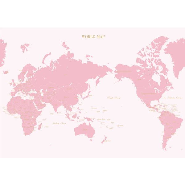 おしゃれ世界地図 ポスター 日本語と英語の表記 ピンク A3 Ska O 0012 Map スケッチ 通販 Yahoo ショッピング