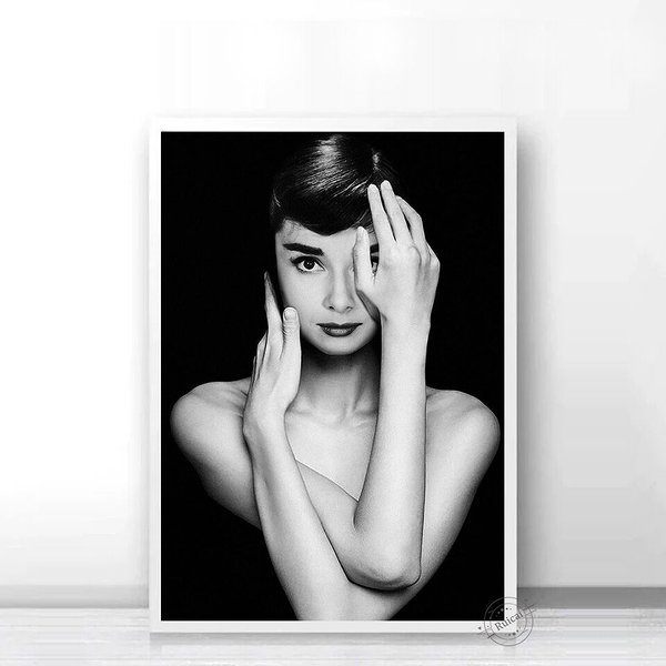 アートポスター アートパネル アートフレーム インテリア おしゃれ 絵画 ヘップバーンシリーズ デザインNO-1 A4 A3 A2