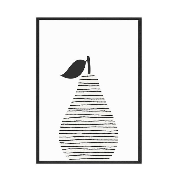 額付 アートポスター アートフレーム モノクロ・モノトーン洋梨